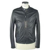 Emilio Romanelli Sapphire Elegance Leather Jacket -   -  Emilio Romanelli.